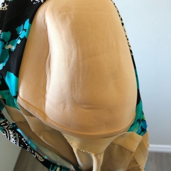 Manhattan Beachwear Plus Black Turquoise One Piece 24W - Picture 6 of 8